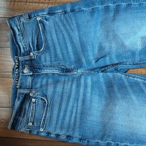 American Eagle Outfitters  Blue Distressed 90s Boot cut Size 8 Reg Flared Leg